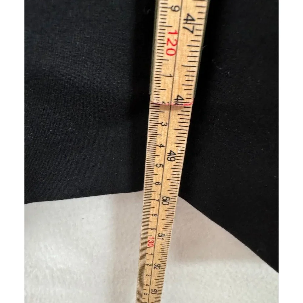 Spanx ponte overlay fitted midi dress minimalist stretch preppy‎ black XL